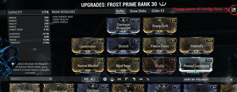 warframe config slots|Loadouts and Configurations in Warframe – WarframeGuide.com.